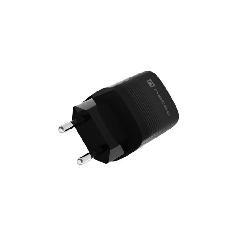 Natec Ribera NUC-2141 30W must GaN seinakiirlaadija USB-C ja USB-A, 1x USB-C, 1x USB-A, Quick Charge 3.0, Power Delivery 3.0, universaalne