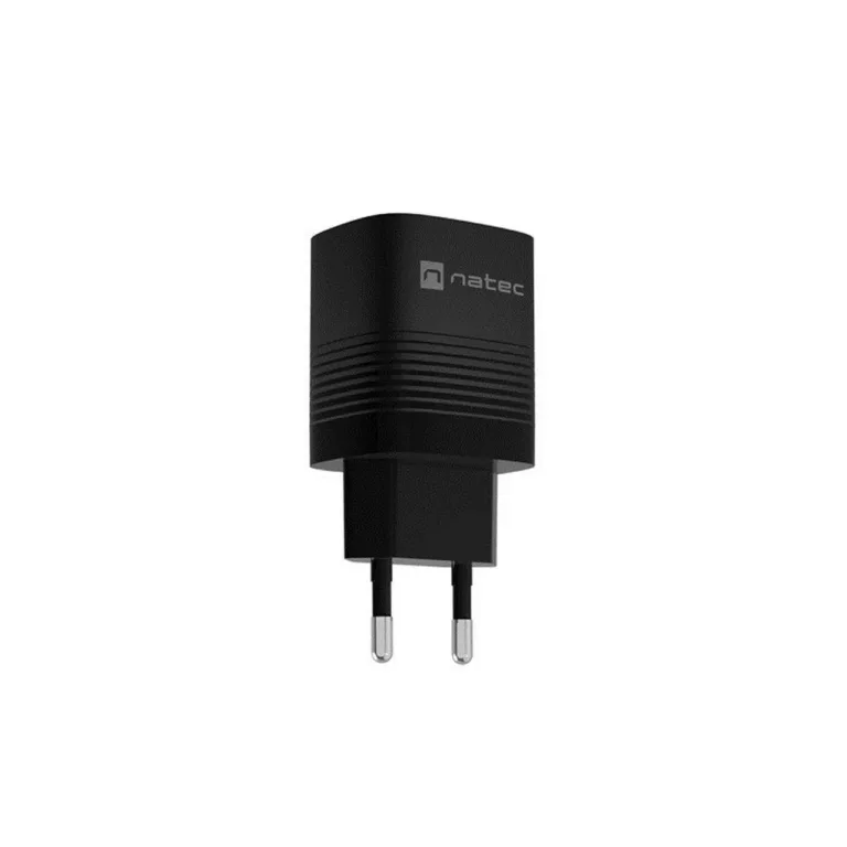 Natec Ribera NUC-2141 30W must GaN seinakiirlaadija USB-C ja USB-A, 1x USB-C, 1x USB-A, Quick Charge 3.0, Power Delivery 3.0, universaalne