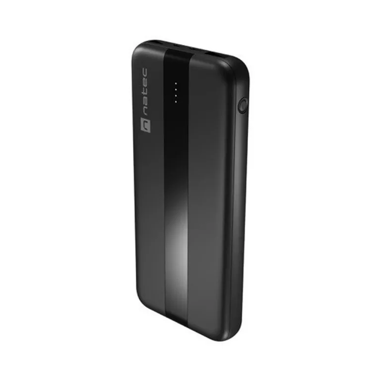 Natec Trevi Slim Q V2 NPB-2294 10000 mAh must LiPo kiirlaadimisega akupank, 3 seadmele, USB-C/USB-A