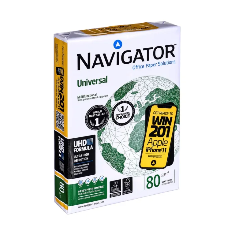 Navigator Universal Premium 8247A80 A4 80g/m² valge koopiapaber, 500 lehte, Igepa