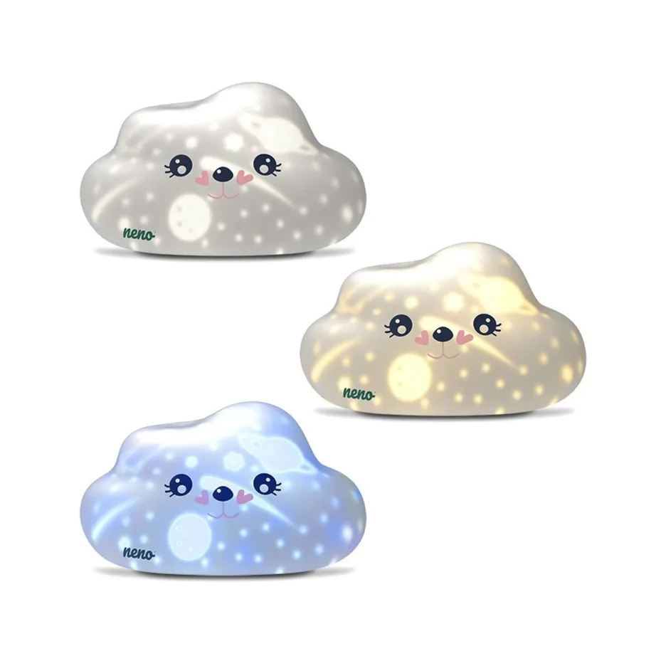Neno Cosmo 160x110x95 mm puutetundlik akutoitel LED-öölamp lastele, valge silikoon/ABS – 2