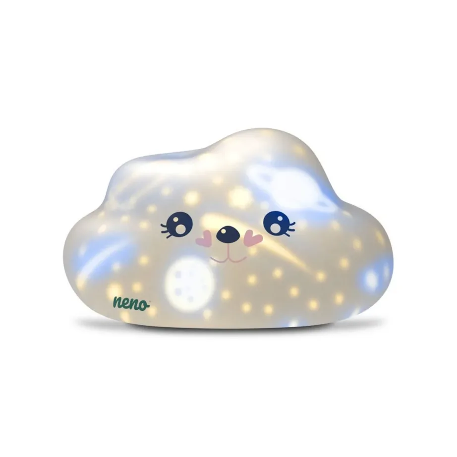 Neno Cosmo 160x110x95 mm puutetundlik akutoitel LED-öölamp lastele, valge silikoon/ABS – 3