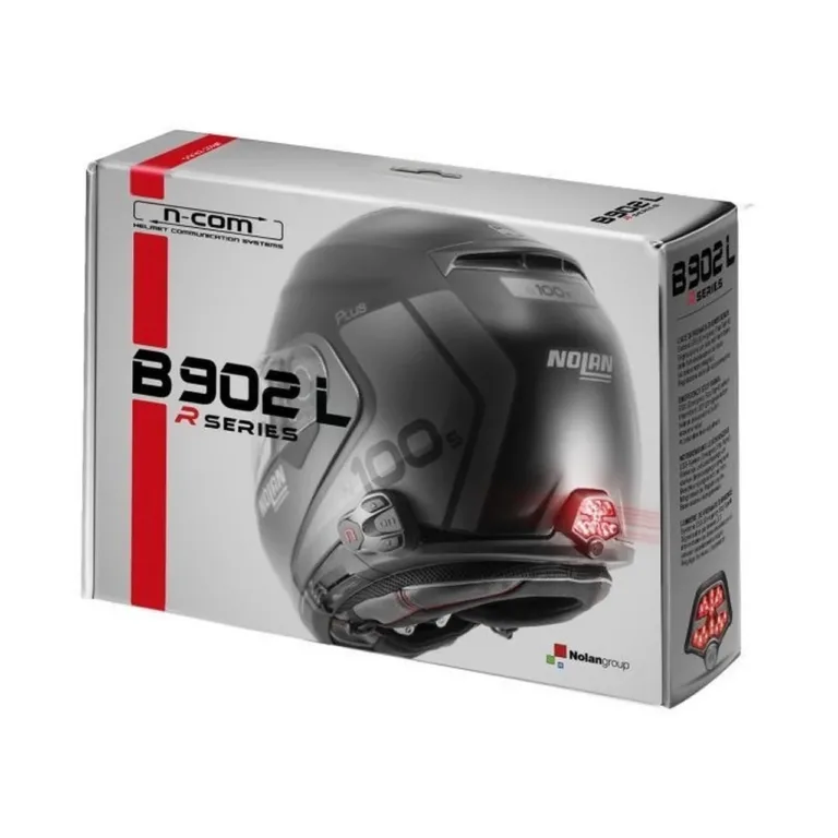 Nolan B902L R must mootorratta intercom, Bluetooth 4.1, 700 m ulatus, 1 tk, VOX-funktsioon, 15 h aku