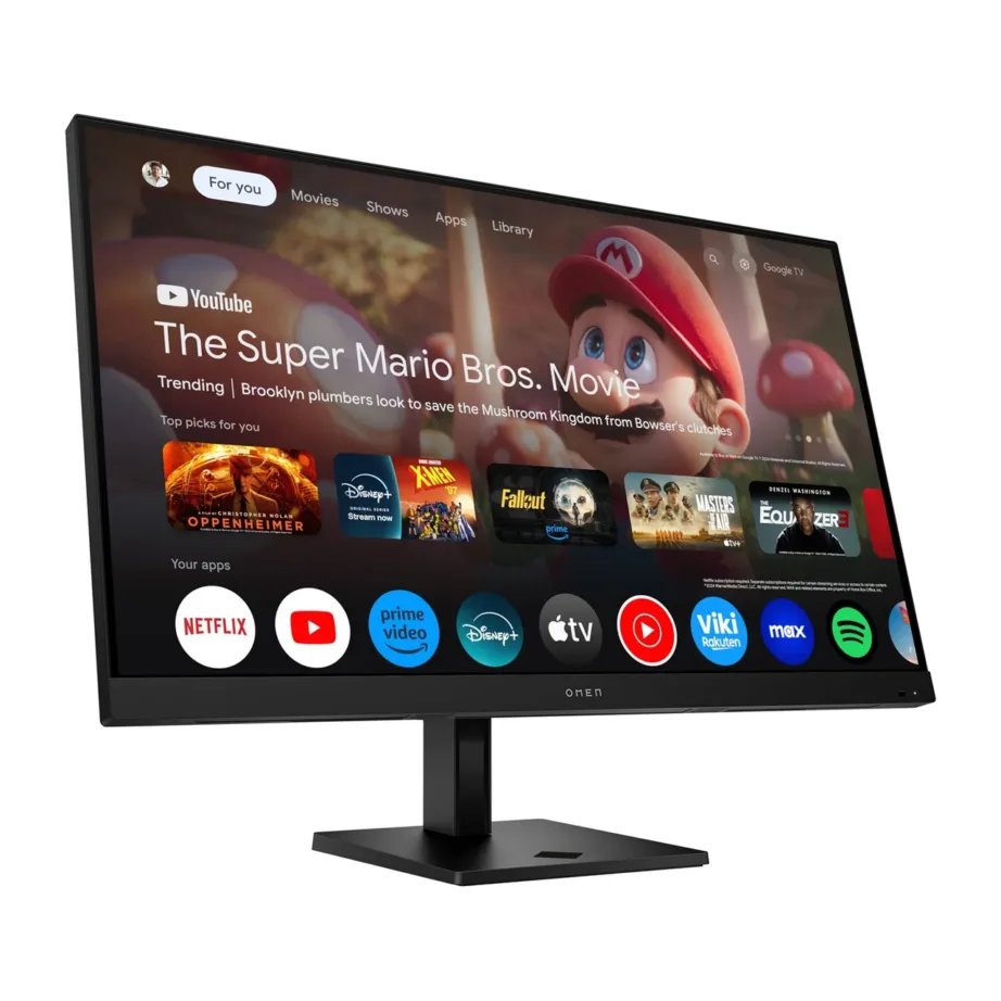 OMEN by HP 32x 31,5″ 4K UHD IPS 144 Hz FreeSync Premium mängumonitor, 714,1 mm lai, must, DisplayHDR 400, USB-C, sisseehitatud kõlarid, mudel 99Z68E9#ABB – 2