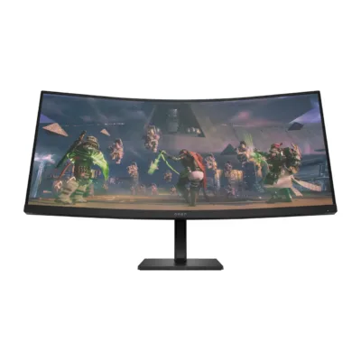 OMEN by HP 34c 34" 165Hz kumer WQHD mängurimonitor, VA paneel, 400 cd/m², FreeSync Premium, HDR400, must, 807,9x243,3x584 mm, 780K8E9#ABB