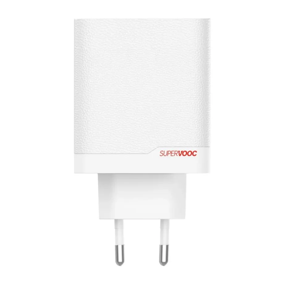 OnePlus SUPERVOOC 120W USB-A ja USB-C kiirlaadija valge-punane + USB-C kaabel – 5