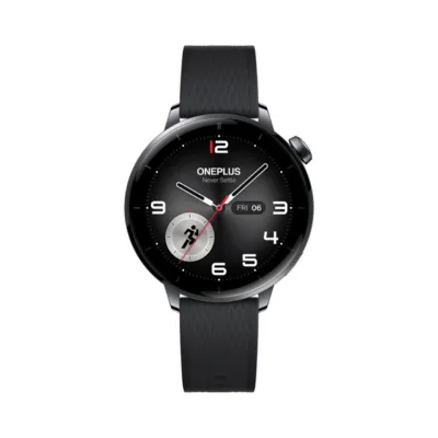OnePlus Watch 3 43 mm must/titaanist nutikell AMOLED-ekraani, GPS-i, 5 ATM veekindluse ja tervise jälgimisega