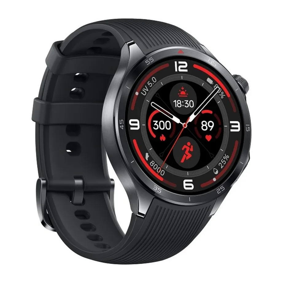 OnePlus Watch 3 46,6 mm must roostevabast terasest/titaanist nutikell, 1,5″ AMOLED ekraan, kuni 5 päeva aku, Wear OS, üle 100 spordirežiimi, EKG ja IP68 – 3