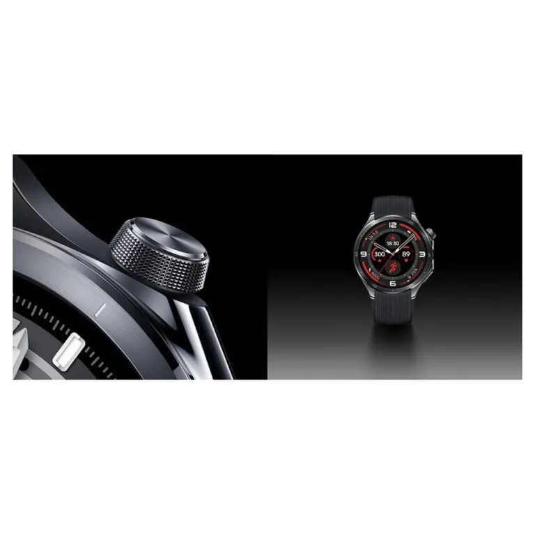 OnePlus Watch 3 46,6 mm must roostevabast terasest/titaanist nutikell, 1,5
