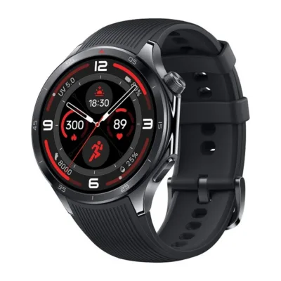 OnePlus Watch 3 46,6 mm must roostevabast terasest/titaanist nutikell, 1,5" AMOLED ekraan, kuni 5 päeva aku, Wear OS, üle 100 spordirežiimi, EKG ja IP68
