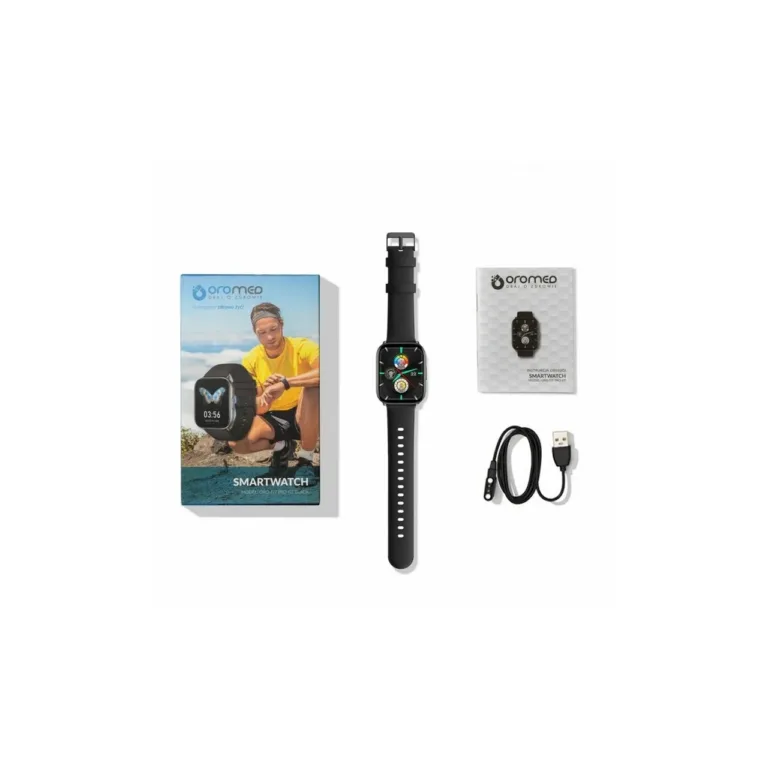 Oromed ORO FIT PRO GT Black 46 mm terasest korpusega nutikell, 1,78