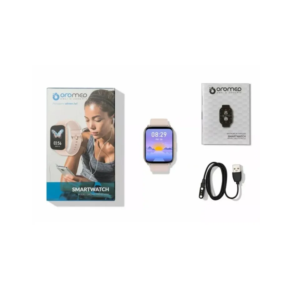 Oromed ORO FIT PRO GT Pink 46 mm AMOLED-ekraaniga 3ATM veekindel nutikell pulsi- ja SpO2-anduriga – 5