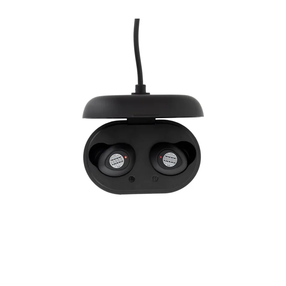 Our Pure Planet OPP074 700XHP mustad juhtmevabad kõrvasisesed kõrvaklapid Bluetooth 5.2, IPX4 vee- ja higikindlusega, kuni 8 tundi aku, laadimiskarbi ja mikrofoniga – 2