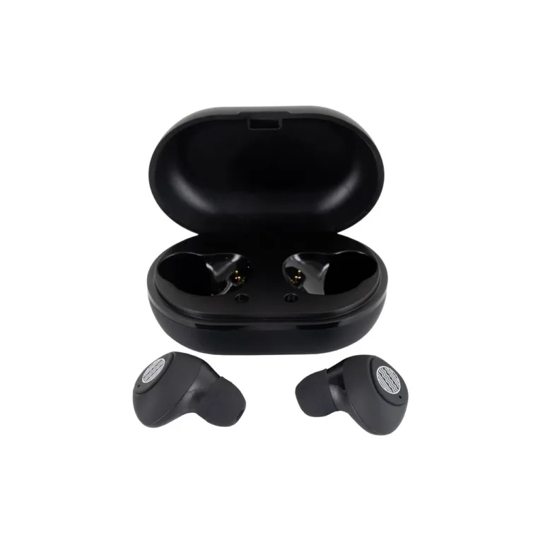 Our Pure Planet OPP074 700XHP mustad juhtmevabad kõrvasisesed kõrvaklapid Bluetooth 5.2, IPX4 vee- ja higikindlusega, kuni 8 tundi aku, laadimiskarbi ja mikrofoniga