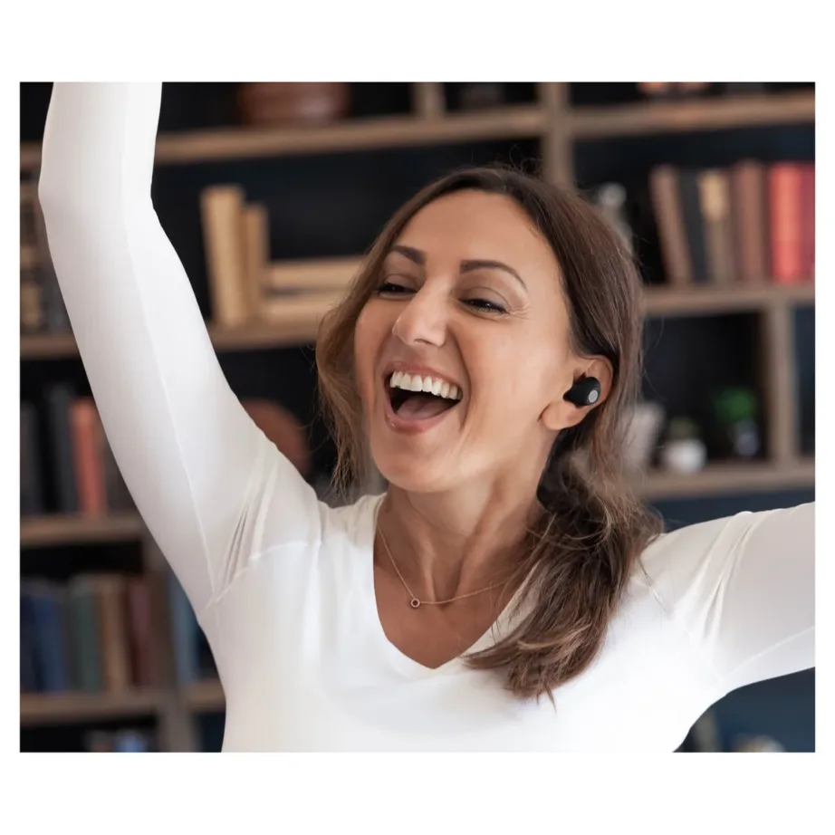 Our Pure Planet OPP074 700XHP mustad juhtmevabad kõrvasisesed kõrvaklapid Bluetooth 5.2, IPX4 vee- ja higikindlusega, kuni 8 tundi aku, laadimiskarbi ja mikrofoniga – 8