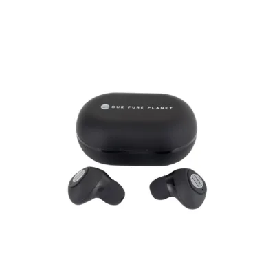 Our Pure Planet OPP074 700XHP mustad juhtmevabad kõrvasisesed kõrvaklapid Bluetooth 5.2, IPX4 vee- ja higikindlusega, kuni 8 tundi aku, laadimiskarbi ja mikrofoniga