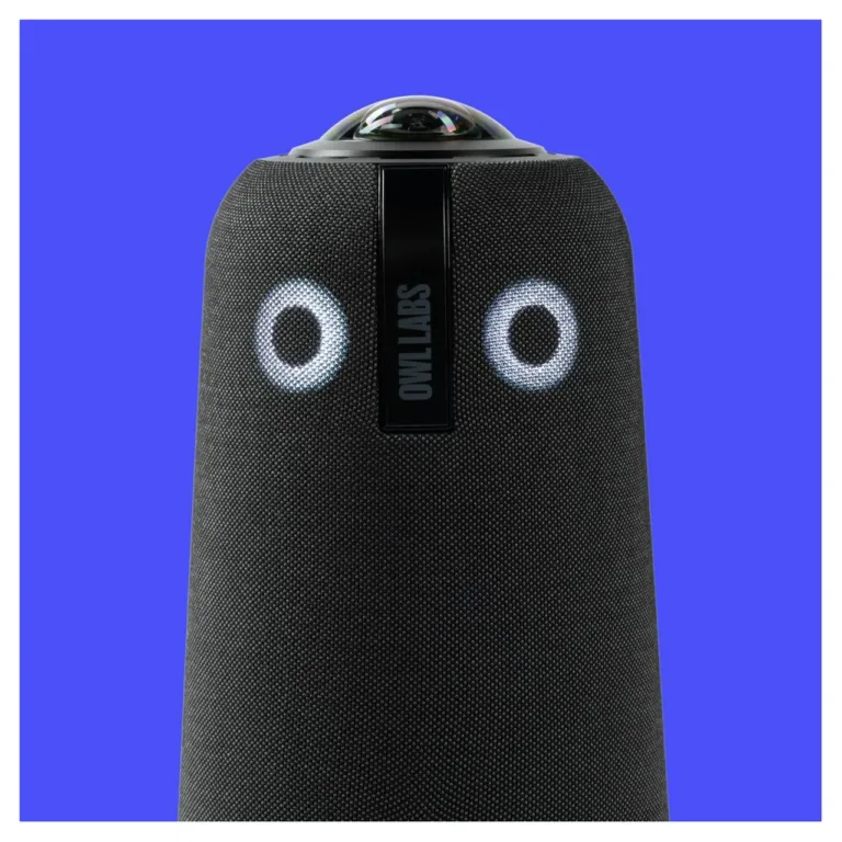 Owl Labs Meeting Owl 4+ MTW405-2000 4K 360° videokonverentsikaamera mikrofonide ja kõlaritega, Wi-Fi/LAN, USB-C, automaatse fookuse ja suumiga, 64MP, Windows/Mac/Linux tugi