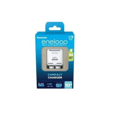 Panasonic K-KJ50MCD20E BQ-CC50 valge akulaadija 2xAA 2000 mAh patareiga, AA/AAA, AC 100–240 V, LED-indikaatoriga