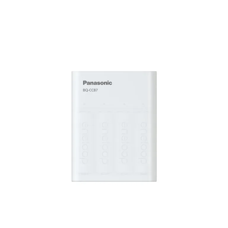 Panasonic K-KJ87MCD40USB Smartplus USB akulaadija 4x AA 2000 mAh akuga, LED-indikaatorid, valge