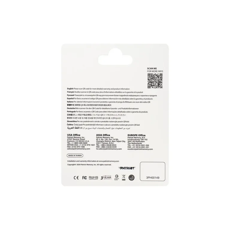 Patriot Memory EP A2 PEF128GEP32MCX 128GB MicroSDXC U3 V30 Class 10 mälukaart, kuni 90MB/s lugemis- ja 80MB/s kirjutamiskiirus, must-punane