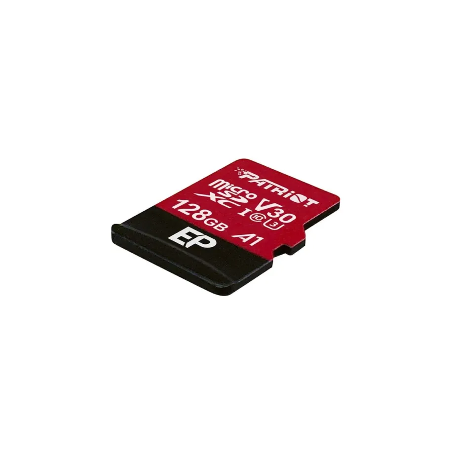 Patriot Memory PEF128GEP31MCX 128GB 100MB/s Class 10 U3 V30 microSDXC mälukaart, must/punane