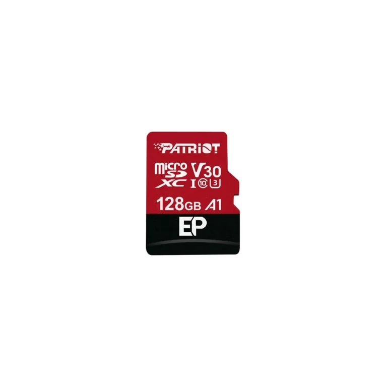 Patriot Memory PEF128GEP31MCX 128GB 100MB/s Class 10 U3 V30 microSDXC mälukaart, must/punane