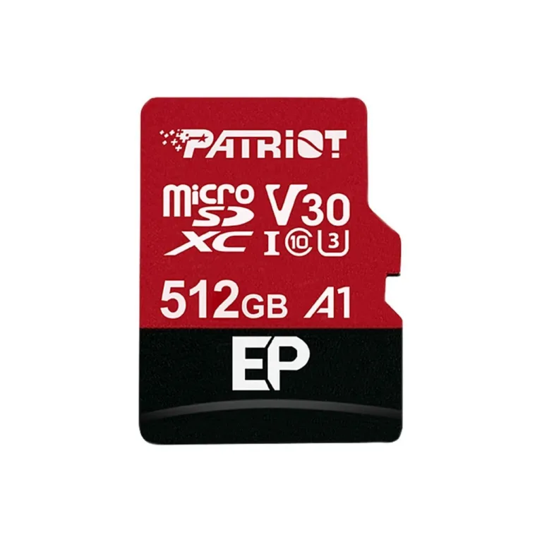 Patriot Memory PEF512GEP31MCX 512GB microSDXC mälukaart UHS-I U3 V30, adapteriga, must/punane