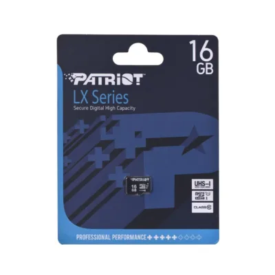 Patriot Memory PSF16GMDC10 16GB must MicroSDHC UHS-I Class 10 mälukaart 80 MB/s lugemiskiirusega