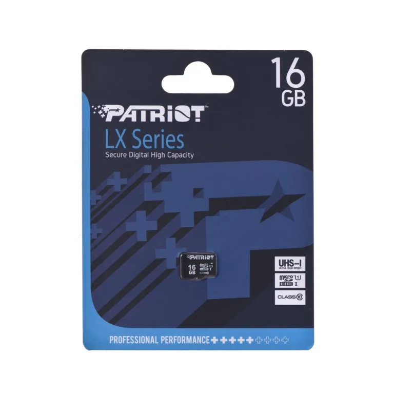 Patriot Memory PSF16GMDC10 16GB must MicroSDHC UHS-I Class 10 mälukaart 80 MB/s lugemiskiirusega
