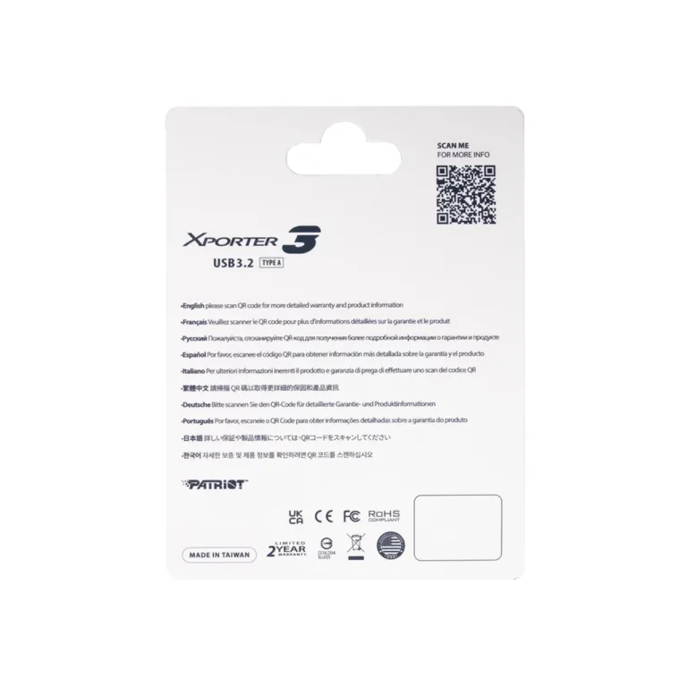 Patriot Memory PSF32GVX31MCH 32GB MicroSDXC V30 UHS-I U3 klass 10 mälukaart, 90 MB/s, veekindel, must