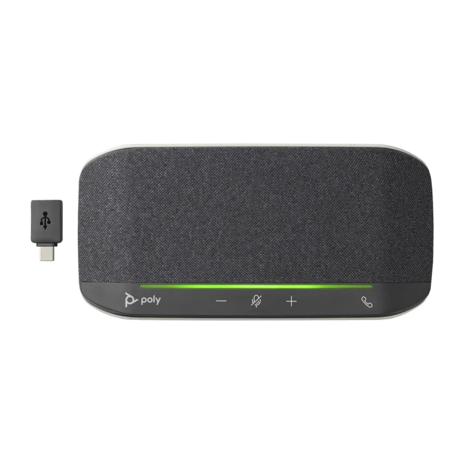 Poly Sync 10 182 × 89,2 × 32,5 mm must USB-A/USB-C juhtmega kõlartelefon PC-le ja Macile, mikrofoni vaigistusega – 7