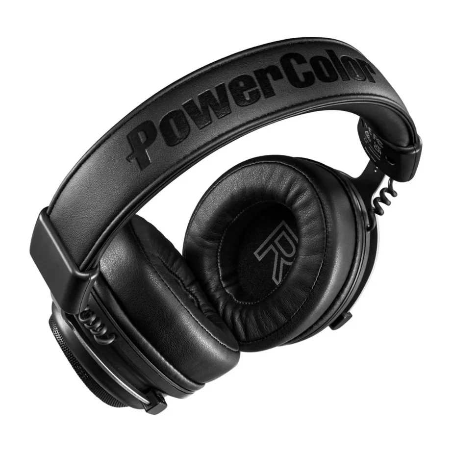 PowerColor ALPHYN AH10 mustad 50 mm juhtmevabad mängurikõrvaklapid USB-C/3,5 mm, ruumilise heliga, mikrofoniga – 4