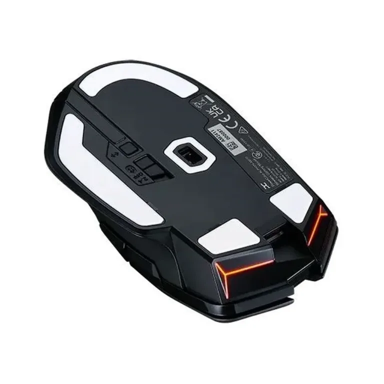 PowerColor ALPHYN AM10 26000 DPI must ergonoomiline juhtmevaba mängurihiir ARGB valgustusega, 2,4 GHz/BT/USB, 50 h aku, 6 nuppu, laadimiskaabel