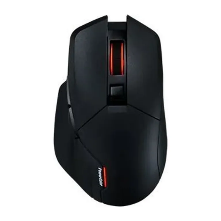 PowerColor ALPHYN AM10 26000 DPI must ergonoomiline juhtmevaba mängurihiir ARGB valgustusega, 2,4 GHz/BT/USB, 50 h aku, 6 nuppu, laadimiskaabel