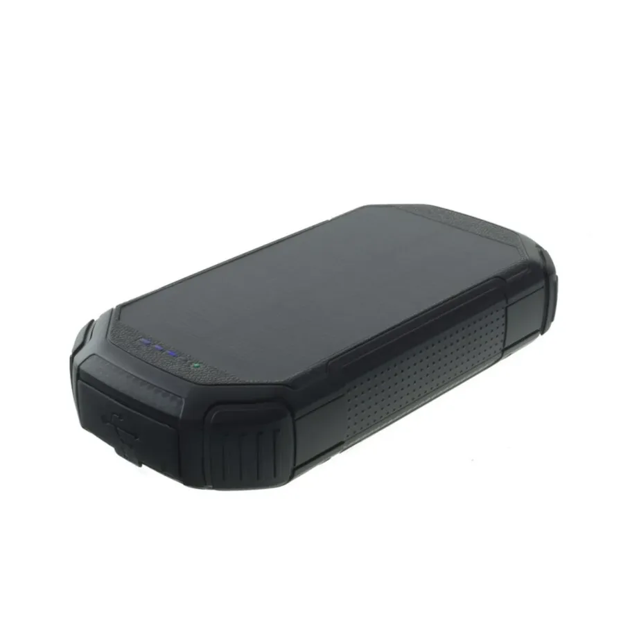 PowerNeed S20000C 20 000 mAh must päikesepaneeliga LiPo akupank kiirlaadimise ja taskulambiga, 2 seadme laadimiseks – 2