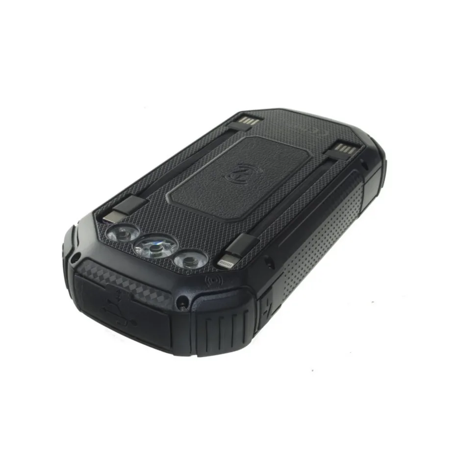 PowerNeed S20000C 20 000 mAh must päikesepaneeliga LiPo akupank kiirlaadimise ja taskulambiga, 2 seadme laadimiseks – 4