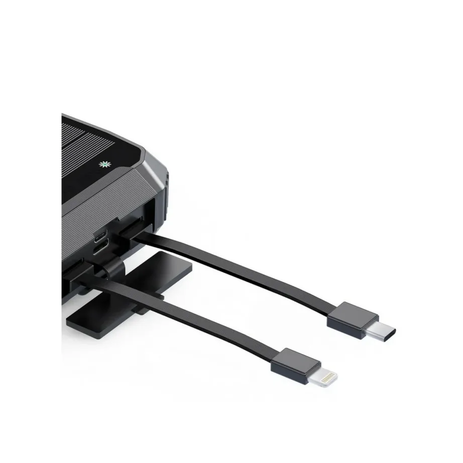 PowerNeed S20000Q 20000mAh must päikesepaneeliga akupank kiir- ja juhtmevaba laadimisega, USB-C/Lightning, universaalne välitingimustesse – 3