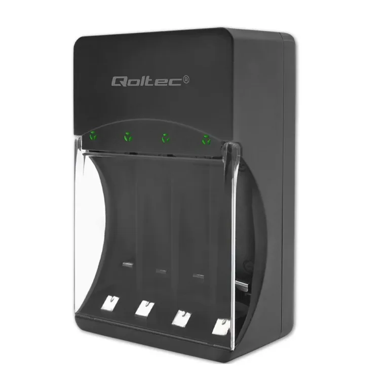 Qoltec 50653 4xAA/AAA Ni-MH akulaadija 220 V, 1,2 V väljundiga, ohutuskaitsetega