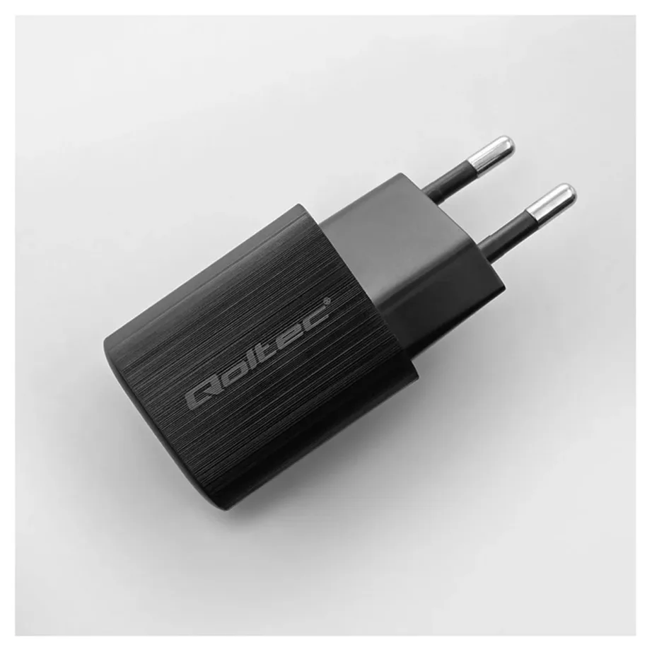 Qoltec 50764 35 W must USB-C/USB-A kiirlaadija 2 seadmele (sülearvutile, telefonile, tahvelarvutile), AC, Ultra Charge, 75x34x34 mm – 3