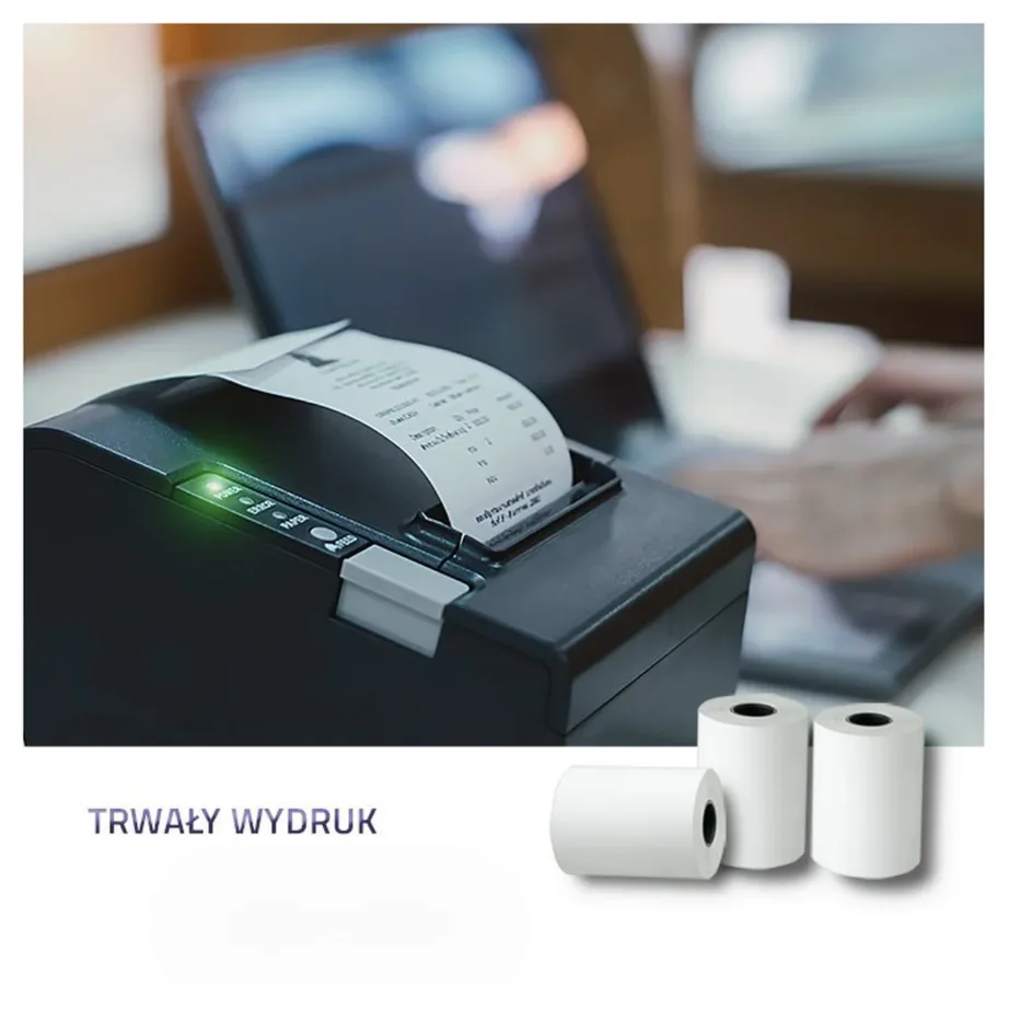 Qoltec 51896 57 mm x 20 m 55g/m² BPA-vaba valge termopaberirull, 10 tk – 5