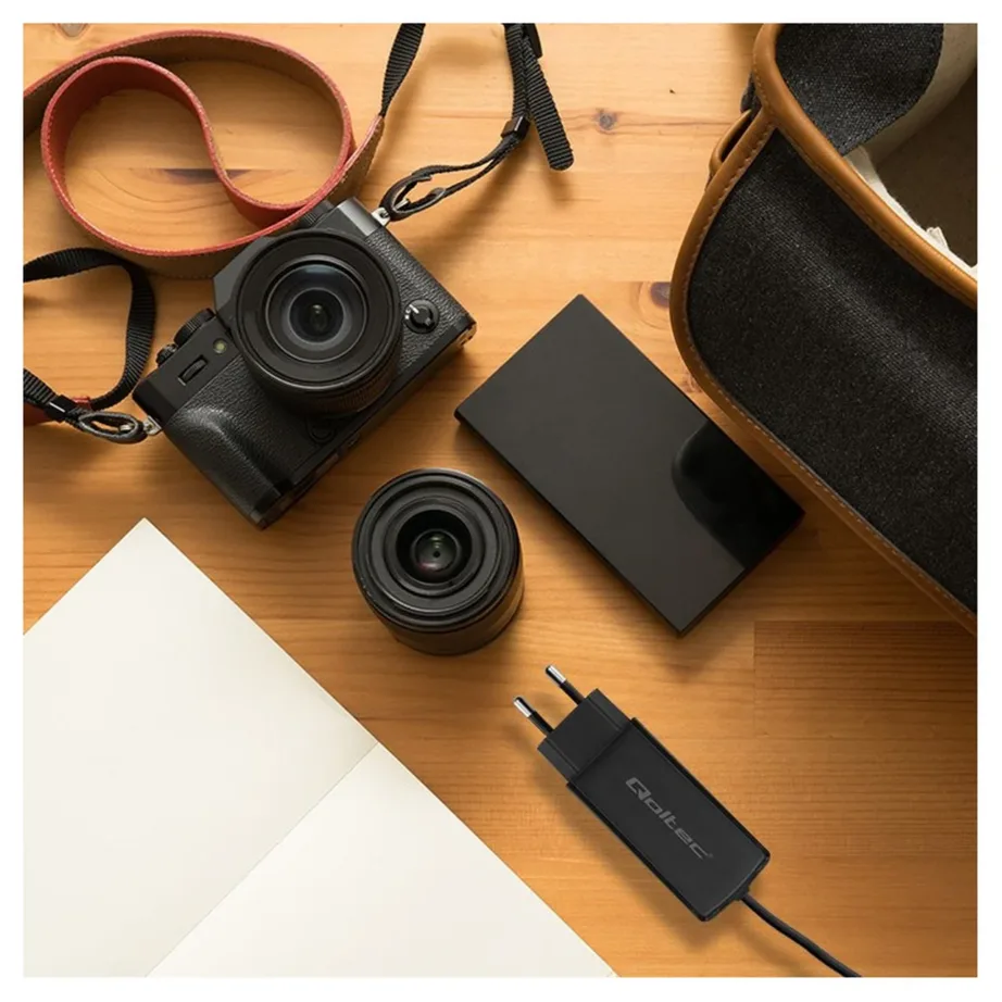 Qoltec 52420 90W USB-C GaN universaalne sülearvuti toiteadapter, 1,8 m, must – 6