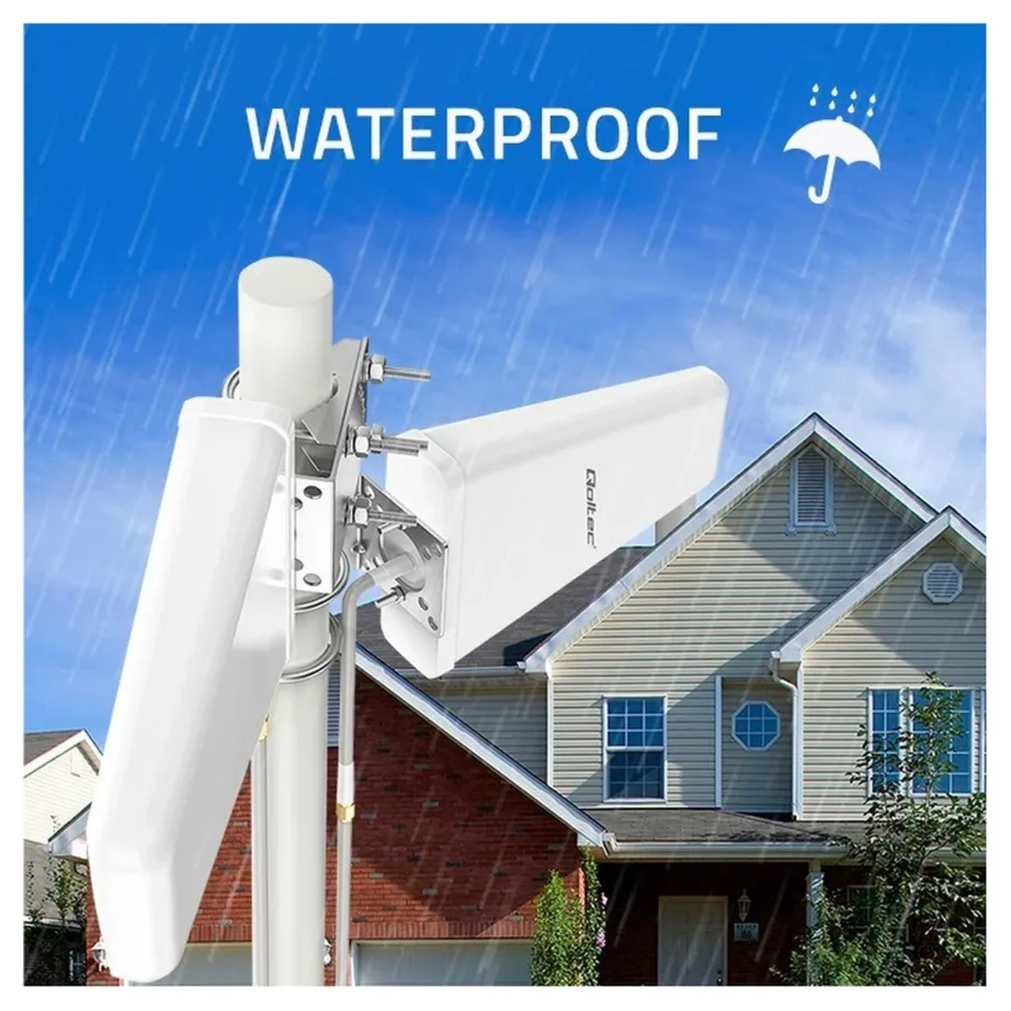 Qoltec 57043 14 dBi valge omnidirektsionaalne 4G LTE välisantenn 600–2700 MHz välitingimustesse – 11