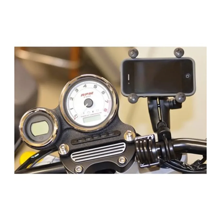 RAM Mounts RAM-B-149Z-UN7U universaalne X-Grip jalgratta/mootorratta telefonikinnitus, alumiinium/plastik, must, 0,5–1,25″ lenksule, ühilduvus iPhone/Samsung/Sony ja teistega – 4