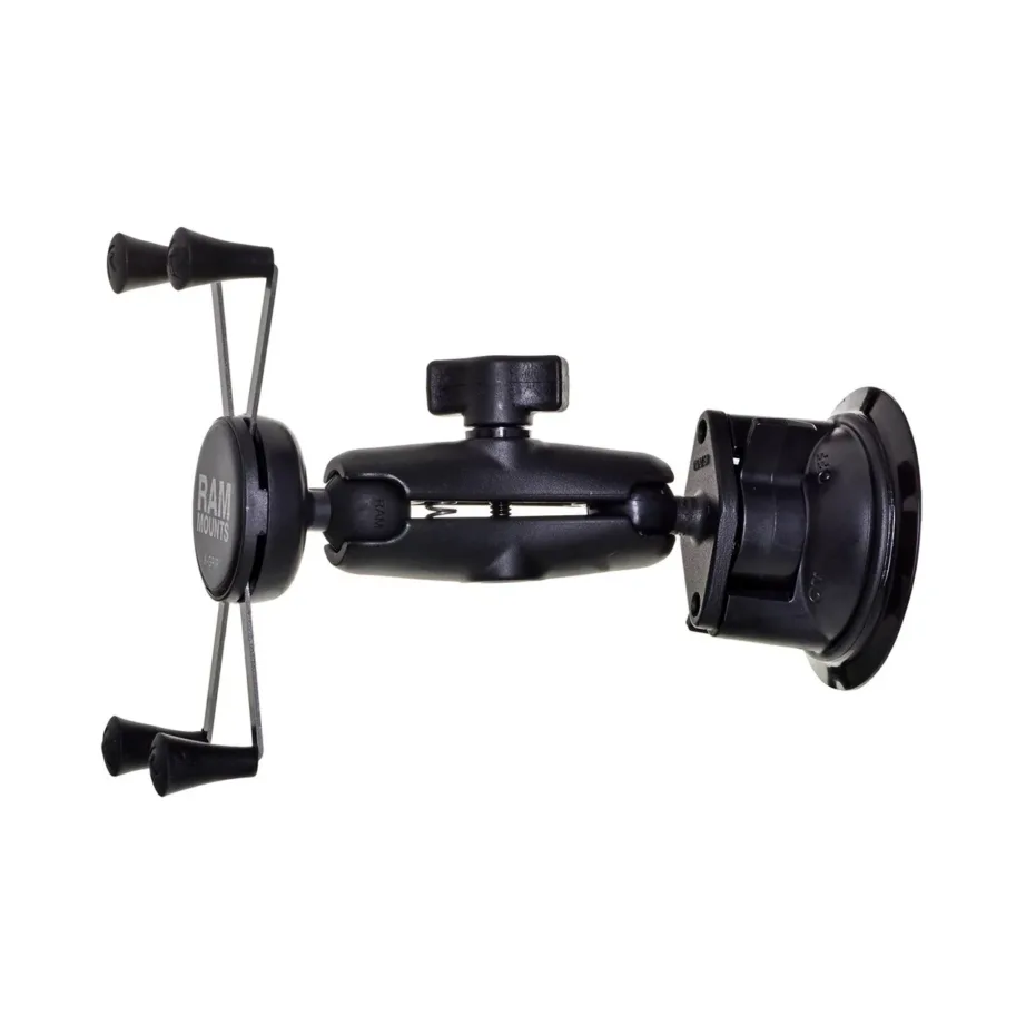 RAM Mounts RAM-B-166-UN10U reguleeritav X-Grip suur mobiiltelefonide hoidik, must, alumiiniumist ja komposiitmaterjalist, iminapaga, autole või jalgrattale – 4