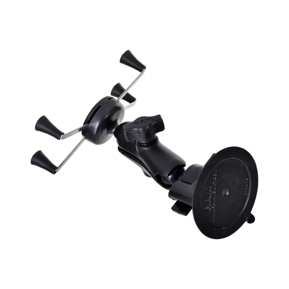 RAM Mounts RAM-B-166-UN10U reguleeritav X-Grip suur mobiiltelefonide hoidik, must, alumiiniumist ja komposiitmaterjalist, iminapaga, autole või jalgrattale – 5