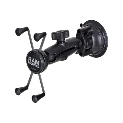 RAM Mounts RAM-B-166-UN10U reguleeritav X-Grip suur mobiiltelefonide hoidik, must, alumiiniumist ja komposiitmaterjalist, iminapaga, autole või jalgrattale