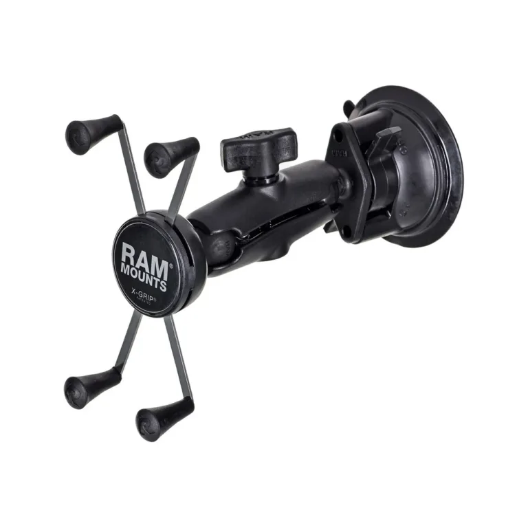 RAM Mounts RAM-B-166-UN10U reguleeritav X-Grip suur mobiiltelefonide hoidik, must, alumiiniumist ja komposiitmaterjalist, iminapaga, autole või jalgrattale
