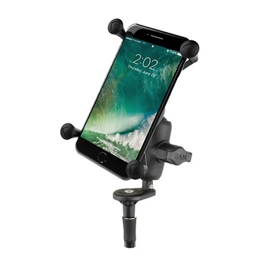 RAM Mounts RAM-B-176-A-UN10U X-Grip reguleeritav alumiiniumist nutitelefonihoidik mootorratta kahvlivarrele, must – 2
