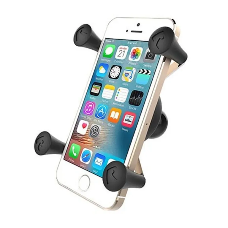 RAM Mounts RAM-HOL-UN7BU reguleeritava laiusega must roostevabast terasest passiivne telefonihoidik autole, sobib 4,76–8,26 cm laiustele nutitelefonidele