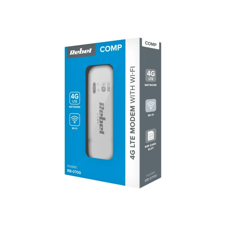 Rebel RB-0700 valge 4G LTE USB modem 90x28,4x13 mm, Maci ja Windowsi tugi